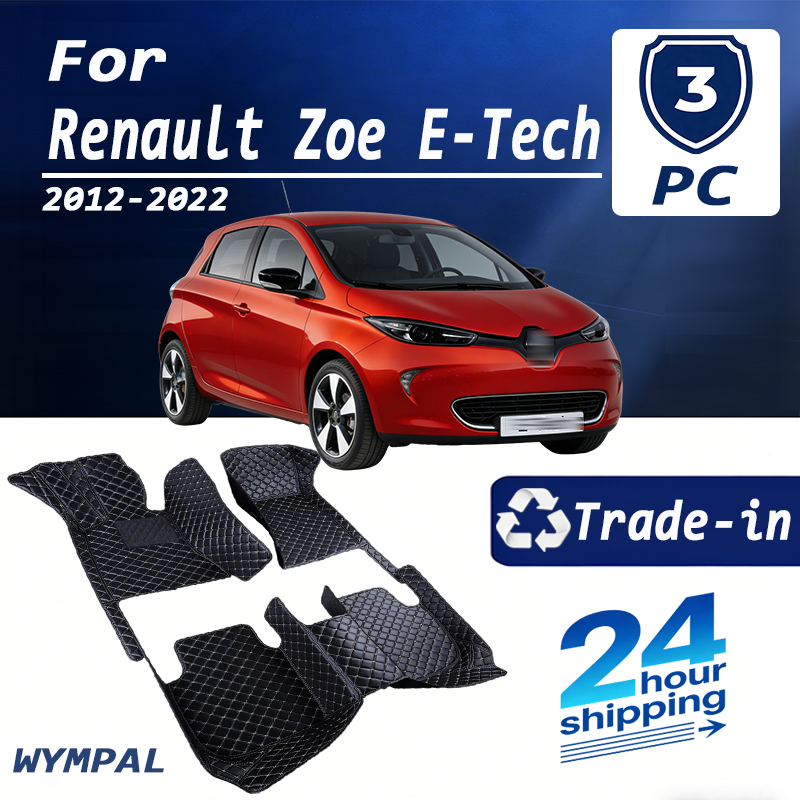 Tech Accessories Luxury - Luxe Lederen Auto Vloermatten Voor Renault