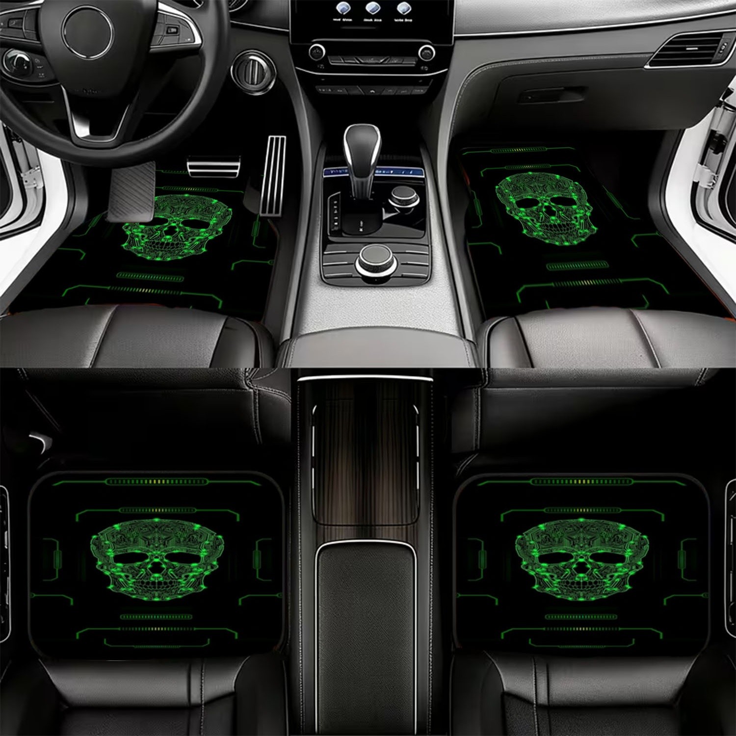 Cyberpunk Skull autovloermatte - Tech Accessories Luxury recensie en prijs